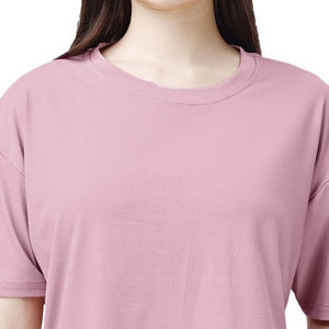 Nueva Llegada, Top Corto de Verano para Mujer al por Mayor, Top Corto de Algodón de Manga Corta, Liso, Teñido, Personalizable con Logotipo, Top Transpirable para Mujer - Product Image 6