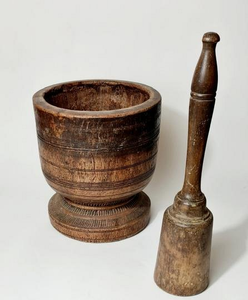 Mortero y pilón de madera ecológicos, esenciales para la cocina, tamaño personalizado. - Product Image 5