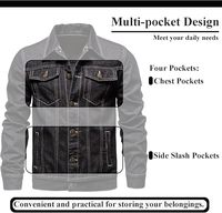 Servicio OEM, Chaqueta Vaquera de Invierno para Hombre, 100% Algodón, Estilo Casual Ecológico, Personalizable, Alta Calidad, Venta al Por Mayor