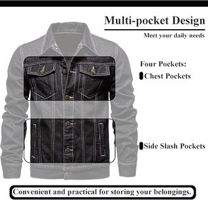 Service OEM, veste en jean pour homme, nouveau design tendance, haute qualité, prix de gros, fabrication sur mesure, meilleur produit, veste en jean pour homme - Product Image 5