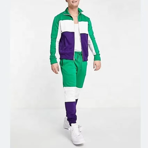 Ensemble pantalon et veste à capuche skinny imprimé délavé à l'acide pour homme, couleur unie, avec poches et fermeture éclair, style automne européen et américain - Product Image 5