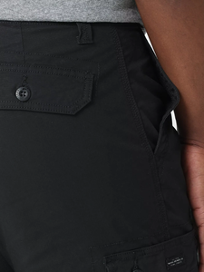 Pantalon cargo noir pour homme, taille élastique, plusieurs poches, style décontracté, tissu en toile mi-lourd, respirant, à porter au printemps - Product Image 5