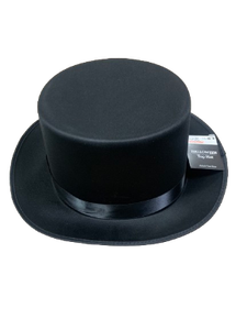 Chapeau haut de forme en velours noir avec étiquette volante et attache crochet en J pour couvre-chef adulte taille personnalisée - Product Image 4