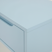 Table console ronde moderne avec 2 tiroirs en chêne massif, meubles écologiques pour salon et salle à manger, pour espaces modernes