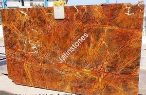 Losa de Piedra Exótica con Vetas de Cobre y Mármol Dorado Rain Forest para Cubiertas de Mesa, Decoración de Paredes, Pisos de Salones y Paneles de Azulejos para Interiores - Product Image 4