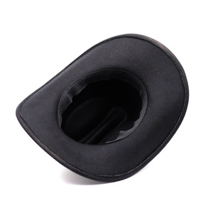Chapeaux de cowboy western personnalisés en feutre de laine synthétique noir à large bord, de qualité supérieure et tendance, pour hommes, pour événements et bars à bière, vente en gros - Product Image 3