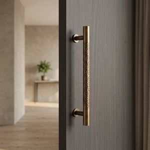 <b>Antique</b> <b>Brass</b> Pull <b>Door</b> Handle Hammered Design Durable Matte Finished Kitchen Hardware Bathroom Bedroom <b>Door</b> Pull Handle - Product Image 2