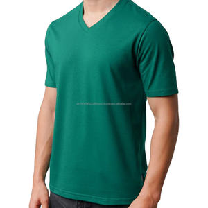 Custom design High Quality <b>V</b>- <b>Neck</b> Plus Size <b>T</b>-<b>Shirt</b> regular clothing length 100% Cotton Blank <b>T</b>-<b>Shirt</b> for <b>Men</b> OEM services - Product Image 2