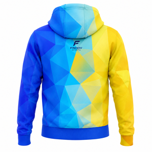 Custom Sublimation Printing Sports Hoodie <b>Men</b> Geometric Pattern Workout <b>Sweatshirt</b> Gym Wear Breathable Pullover Hooded Jacket - Product Image 2