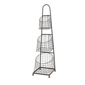 Panier de rangement de comptoir de cuisine en fil de fer, 3 niveaux, pour fruits et légumes, durable, taille et forme personnalisables, tendance du moment - Product Image 6