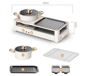 Griglia e pentola per zuppa per interni 2200W 220V grill and pot 2 in one griglia per barbecue coreana elettrica per interni