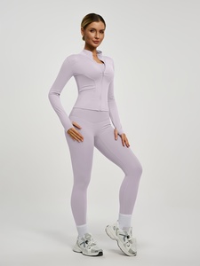 Ensemble de vêtements de sport pour femmes Atlaset Premium, trois pièces, soutien-gorge de sport sans couture, leggings, veste, personnalisation de la marque, fabrication OEM ODM - Product Image 3