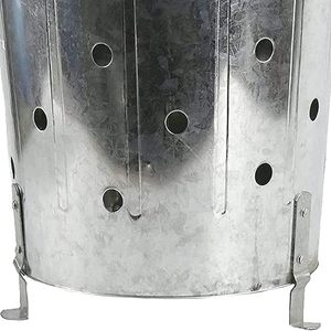 <b>Large</b> Galvanized Steel Garden Waste Incinerator <b>Bin</b> with Lid, Outdoor Leaf Burner, Metal Trash Burner Can for Garden Debris - Product Image 3