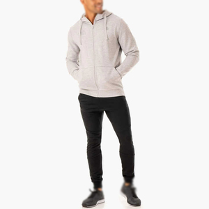 Sudadera con capucha de algodón de alta calidad con logotipo personalizado al por mayor, sudadera con capucha de algodón francés con cremallera para hombre, para actividades al aire libre - Product Image 6