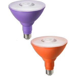 หลอดไฟ LED PAR38 สำหรับภายนอกอาคาร ปรับความสว่างได้ 18W (เทียบเท่า 120W) ทนทานต่อสภาพอากาศ สีม่วงส้ม สำหรับใช้งานกลางแจ้ง - Product Image 1