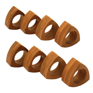 Handcrafted & Trendy Custom Rings for Napkin Wholesale Supplies Wooden Geometric Napkin Rings Decorative <b>Tissue</b> - Product Image 2
