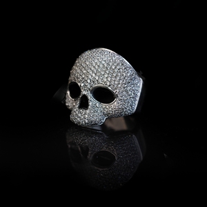 Bague Crâne de Luxe en Argent Sterling 925 avec Diamant Moissanite, Bijou Statement Hip Hop Gothique pour Homme, Vente en Gros - Product Image 2