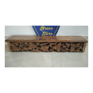 Estante de madera para pared decorativo, estante de almacenamiento rústico flotante, Vintage, montado en pantalla, venta a bajo precio - Product Image 4