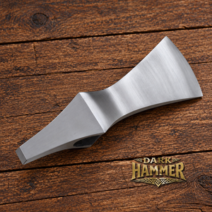 Hache à lame courbée en acier forgé à la main, style médiéval viking, style historique médiéval - Product Image 3