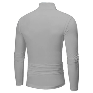 <b>Mens</b> <b>Turtle</b> High <b>Neck</b> Fashionwear Moisture Control Tech Fabric Long Sleeve Active Shirt Breathable Performance Outdoor Wear - Product Image 2
