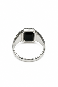 <b>Black</b> Onyx <b>Stone</b> <b>Ring</b> in 925 Sterling <b>Silver</b> KLSR12402 - Product Image 3