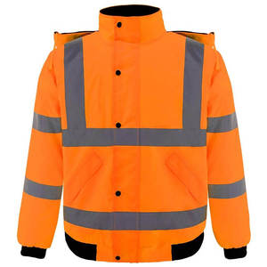 High Quality Men's Work Wear Safety Hi Vis Workwear Reflective <b>Jacket</b> Hi Vis Winter Wholesale Safety Working Construction <b>Jacket</b> - Product Image 1