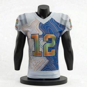 Jersey de Fútbol Americano Sublimado Personalizado de Alta Calidad a Precio de Mayoreo, Ropa Deportiva Transpirable de Secado Rápido con Estampado de Manga Corta - Product Image 1