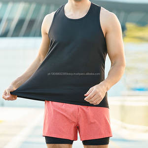 Débardeurs de sport pour hommes en coton 100% avec logo personnalisé, respirants, imprimés, en polyester, pour l'été, débardeurs de fitness pour hommes - Product Image 1