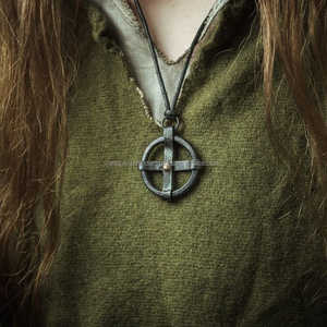 2024 dernière conception à la main Valknut slave Talisman collier rustique fer Gromovik pendentif pour hommes et femmes Viking acier bijoux - Product Image 1