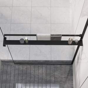 Estante de Ducha Grande y Resistente de Aleación de Aluminio Negro, Estantes para Baño - Product Image 1