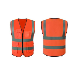 Chalecos de Alta Visibilidad Reflectantes y Transpirables de Fábrica OEM con Bolsillos, Chaleco de Seguridad para Hombre con Logotipo y Color Personalizados - Product Image 5