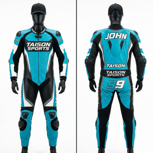 Traje de Motocicleta de Cuero Vacuno Premium de 13 mm y 1200 GSM, Diseño de Paneles Gris, Negro y Rojo, Logotipo Personalizado Impreso, Ajuste de Carreras - Product Image 4