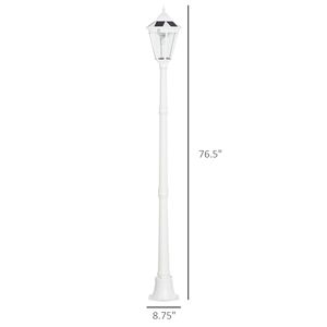 Luce solare da 77 ", lampione Vintage in alluminio impermeabile, sensore attivato dal movimento, luminosità regolabile, - Product Image 2