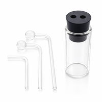 Bouteille de lavage de gaz en verre borosilicate 3.3 Drechsel G027-00-00-Z, bulleur de gaz de laboratoire avec bouchon à 2 trous
