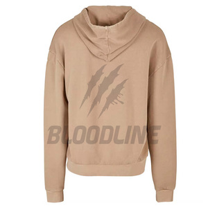 Sweat-shirt à capuche unisexe Bloodline, coupe oversize, en coton tricoté, décontracté, imprimé devant, manches classiques, pour l'automne - Product Image 6
