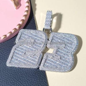 Pendentif de luxe en moissanite diamantée de 23 pouces avec chaîne cubaine entièrement sertie, collier hip-hop, bijoux - Product Image 6