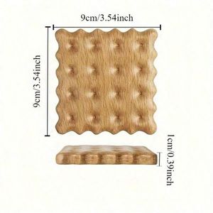 Juego de Posavasos Cuadrados de Madera con Texto Moderno 'Drink Chill Sip Relax', Reutilizables - Product Image 3
