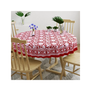 Mantel de Mesa de Comedor Contemporáneo a Cuadros de Algodón Lavanda de 60x90 Pulgadas, Tejido Lavable y Duradero con Certificación ISO 9001, Envío Rápido - Product Image 3