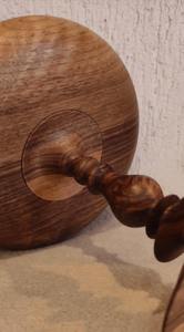 Tarro de dulces para Eid, cuenco con tapa, pedestal, hecho a mano, decorativo, de acacia y mango, estilo rústico, urna, centro de mesa para boda, de lujo - Product Image 6