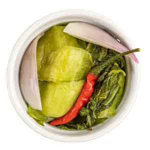 Erleben Sie salzige eingelegte senfgrüne mit konservierten Güßen für authentische Geschmäcker für asiatisches Geschmacksmahl aus Vietnam