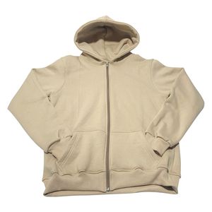 Sudadera con capucha personalizada de gran tamaño con cremallera, unisex, de algodón prémium, con bolsillo canguro, estilo urbano, OEM, lisa, para unisex - Product Image 1