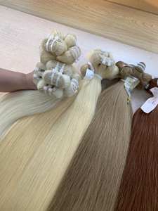 Extensiones de cabello humano liso natural de trama de cabello humano 100% al por mayor doble dibujado envoltura natural alrededor del cordón - Product Image 4