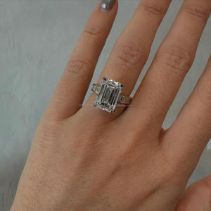 Cvddiamond 10K แหวนหมั้นทองคำแข็งเครื่องประดับที่ดีที่สุดของผู้หญิงสุดหรู VVS-VS กะรัตเพชรทั้งหมดสำหรับปลูกในห้องปฏิบัติการผู้จำหน่ายชั้นนำ - Product Image 3