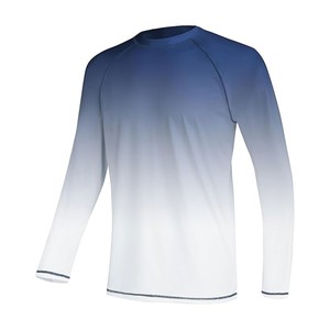 เสื้อแรชการ์ดแขนยาวสำหรับผู้ชาย UPF 50 ป้องกันแสงแดด ผ้าแห้งเร็ว ยืดหยุ่นได้ เหมาะสำหรับเล่นเซิร์ฟ ว่ายน้ำ ดำน้ำ และกีฬาทางน้ำ - Product Image 3