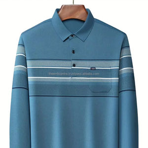 Meilleure vente T-shirt pour homme prix de gros Logo sur mesure polos longs à séchage rapide, polos pour hommes - Product Image 1