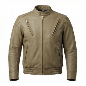 Veste en cuir pour homme NAI-0468A, style motard, manteau tendance, vente en gros, vêtements de protection pour la moto, couleur personnalisable - Product Image 1