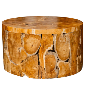Table de Chevet Rustique en Racine de Teck ARTERRA, Artisanat de Luxe en Bois, Mettant en Valeur la Texture Naturelle de la Racine de Teck, Pièce d'Accent Exquise - Product Image 2