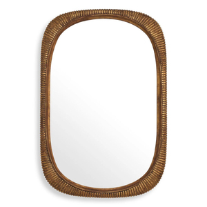 Miroir mural ovale irrégulier en bois, forme organique moderne et élégante, miroir décoratif pour salon, salle de bain et décoration d'hôtel - Product Image 4