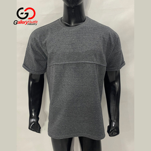 Mens Charcoal <b>Grey</b> Blank O-Neck Short Sleeve <b>T</b>-<b>Shirt</b> 100% Cotton Solid Plain Dyed Knitted Tee <b>Shirts</b> Wholesale Price <b>T</b>-<b>Shirts</b> - Product Image 3