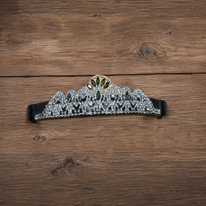 <b>Silver</b> Crystals <b>Crown</b> Horse brow band Luxury Rhinestones Leather Comfortable Equestrian Headstall Accessory Customized Color - Product Image 1